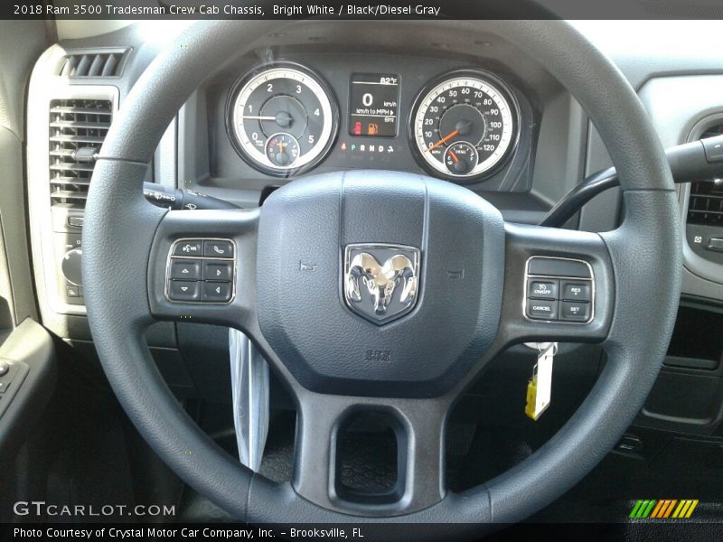 Bright White / Black/Diesel Gray 2018 Ram 3500 Tradesman Crew Cab Chassis