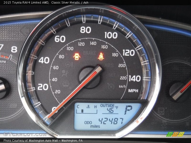 Classic Silver Metallic / Ash 2015 Toyota RAV4 Limited AWD