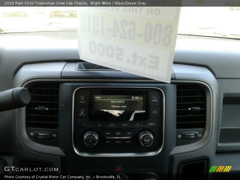 Bright White / Black/Diesel Gray 2018 Ram 3500 Tradesman Crew Cab Chassis