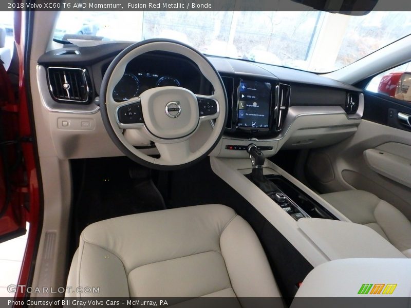  2018 XC60 T6 AWD Momentum Blonde Interior