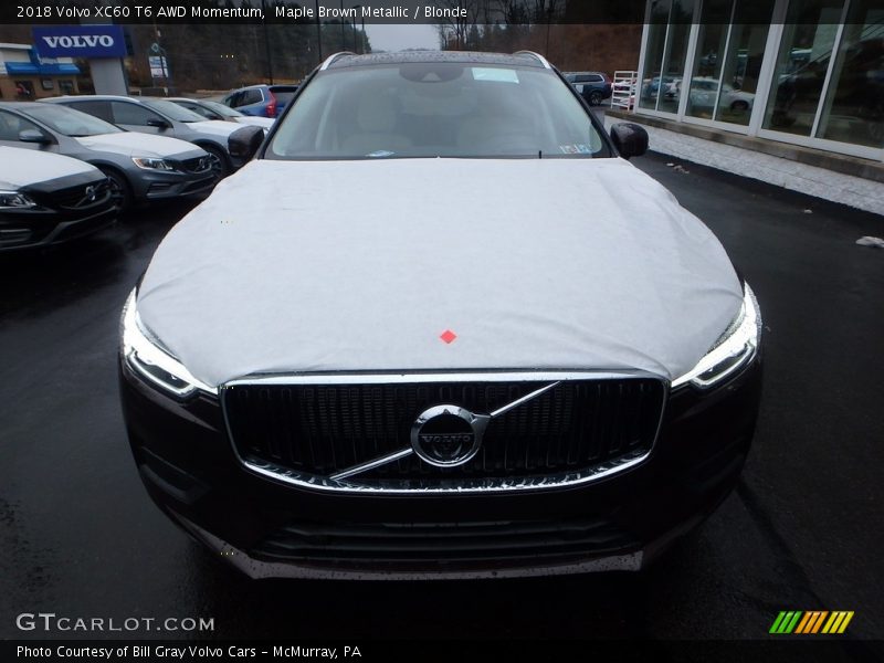 Maple Brown Metallic / Blonde 2018 Volvo XC60 T6 AWD Momentum