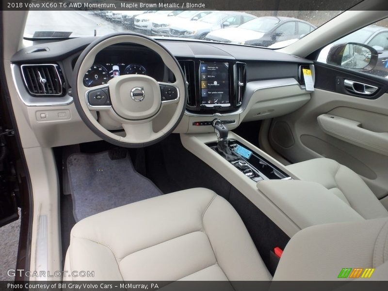 Maple Brown Metallic / Blonde 2018 Volvo XC60 T6 AWD Momentum