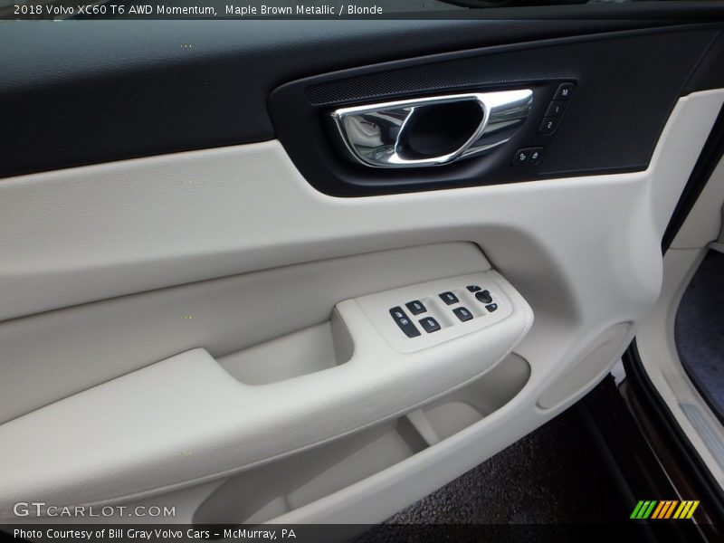 Maple Brown Metallic / Blonde 2018 Volvo XC60 T6 AWD Momentum
