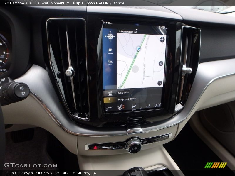 Maple Brown Metallic / Blonde 2018 Volvo XC60 T6 AWD Momentum