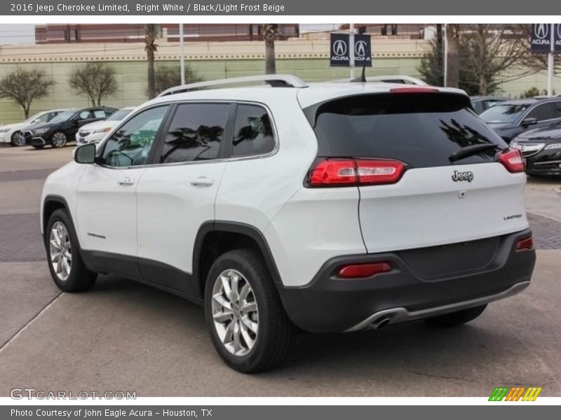 Bright White / Black/Light Frost Beige 2016 Jeep Cherokee Limited