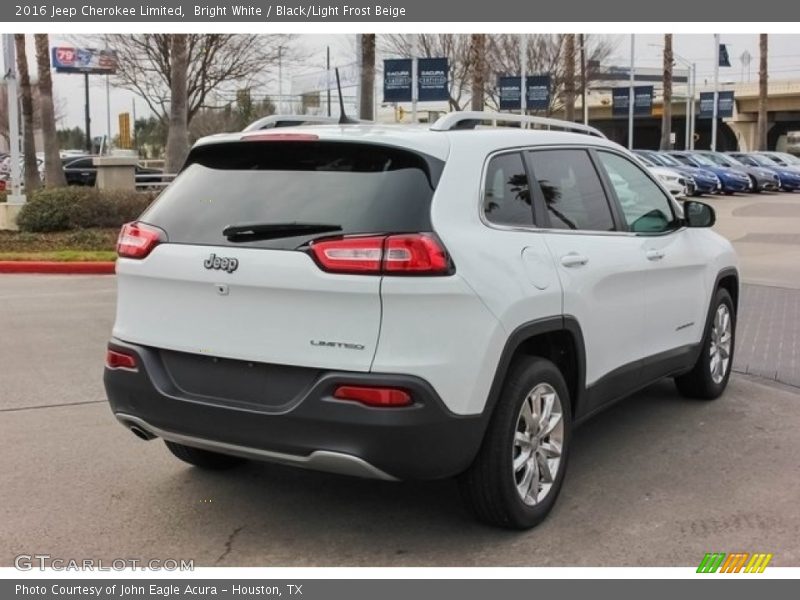 Bright White / Black/Light Frost Beige 2016 Jeep Cherokee Limited