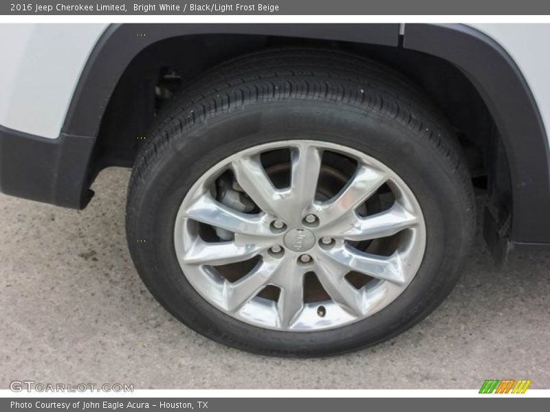 Bright White / Black/Light Frost Beige 2016 Jeep Cherokee Limited