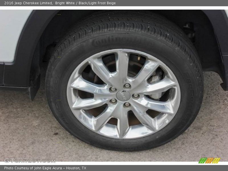 Bright White / Black/Light Frost Beige 2016 Jeep Cherokee Limited