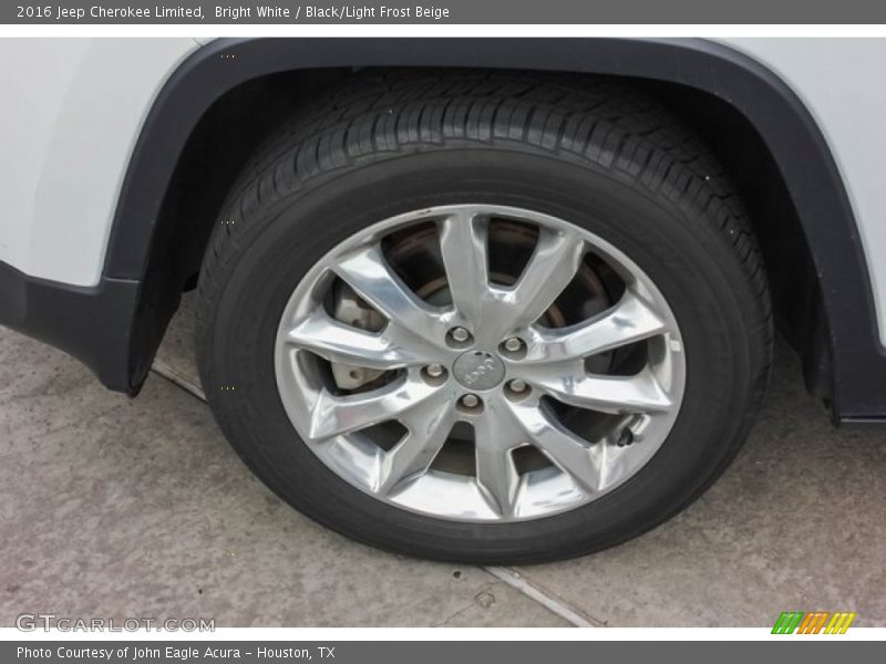 Bright White / Black/Light Frost Beige 2016 Jeep Cherokee Limited