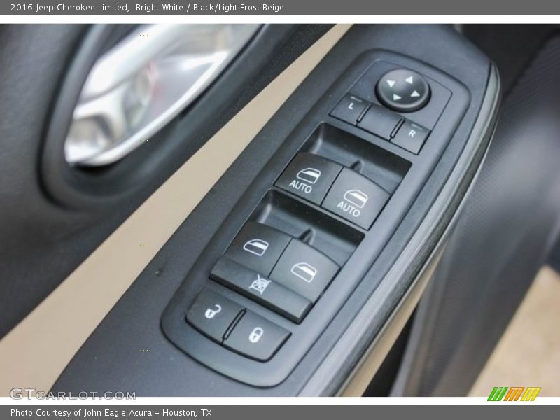 Bright White / Black/Light Frost Beige 2016 Jeep Cherokee Limited