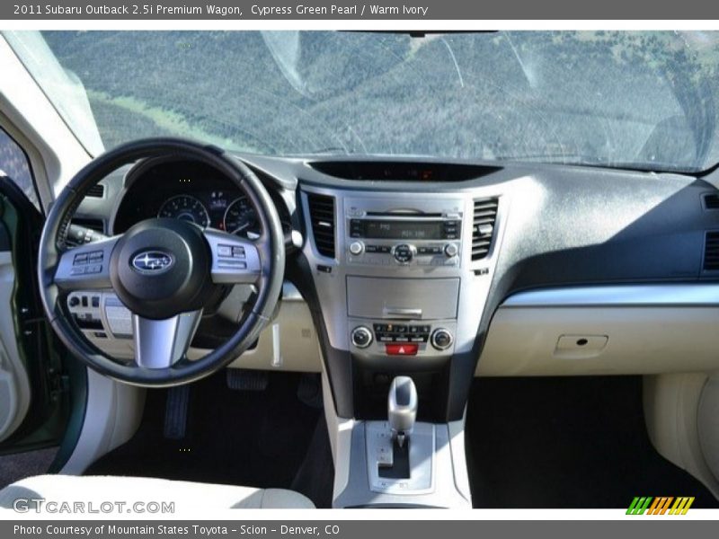 Cypress Green Pearl / Warm Ivory 2011 Subaru Outback 2.5i Premium Wagon