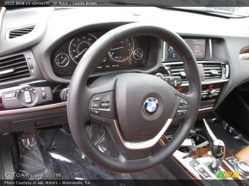 Jet Black / Saddle Brown 2015 BMW X3 xDrive28i