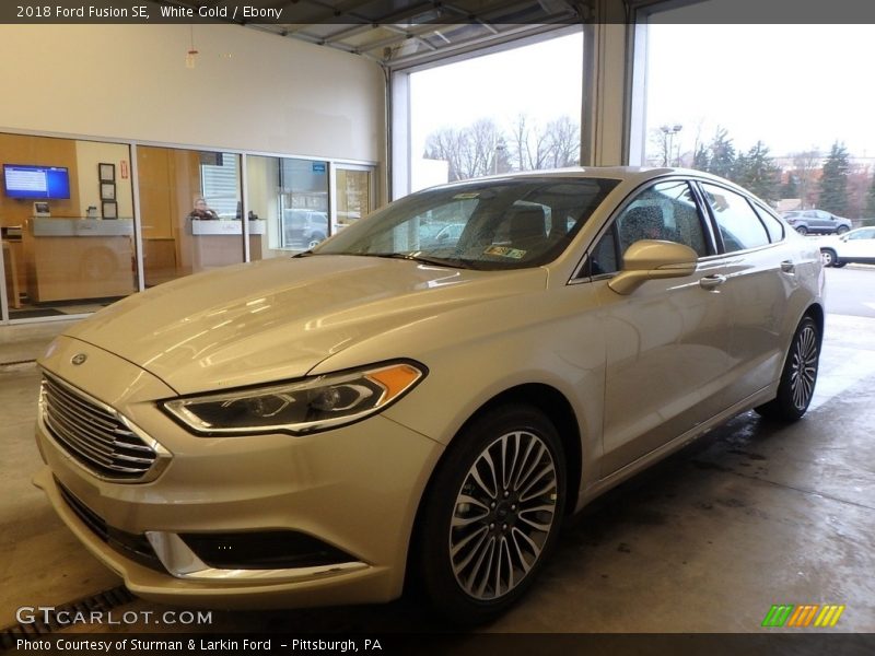 White Gold / Ebony 2018 Ford Fusion SE