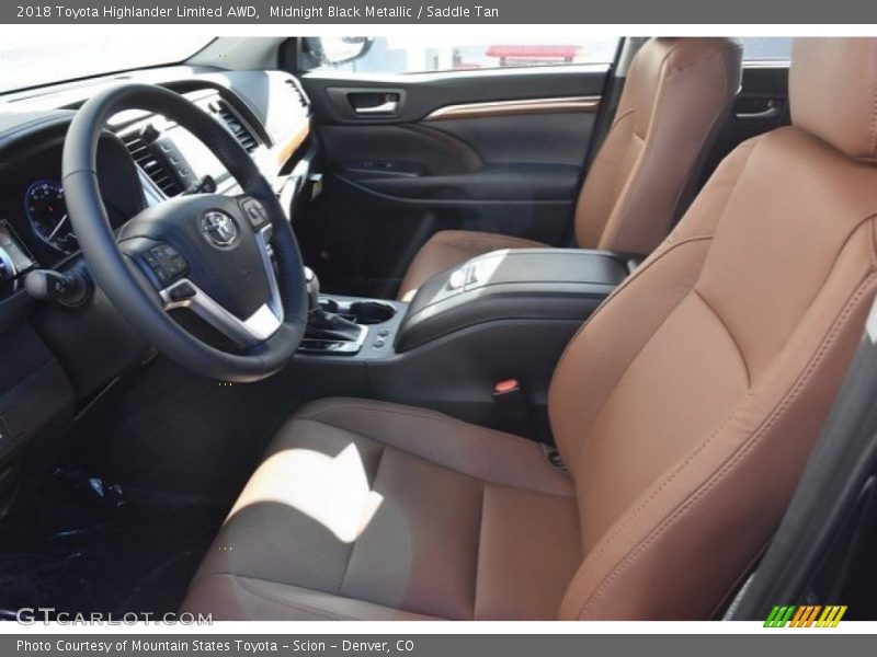 Midnight Black Metallic / Saddle Tan 2018 Toyota Highlander Limited AWD