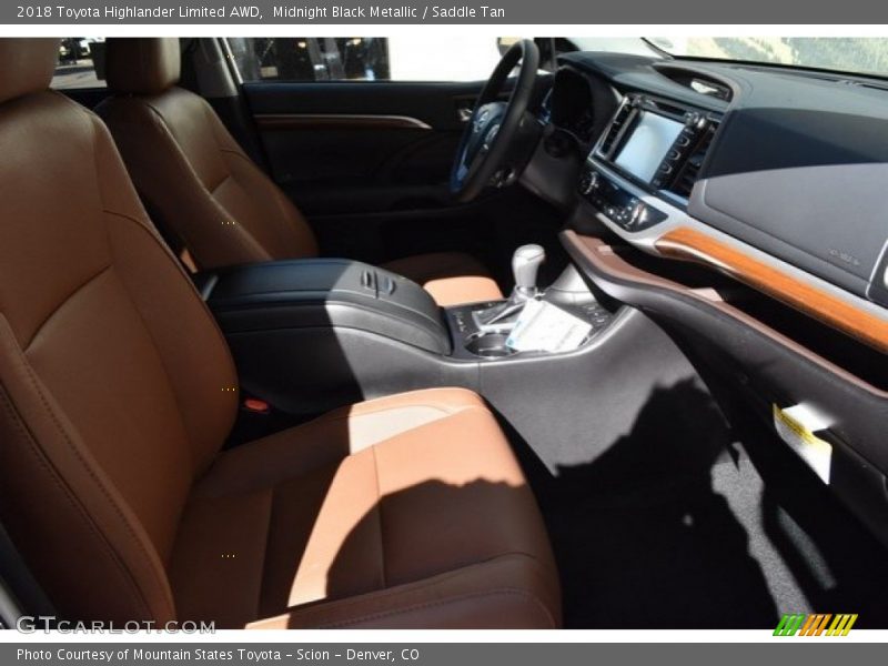 Midnight Black Metallic / Saddle Tan 2018 Toyota Highlander Limited AWD