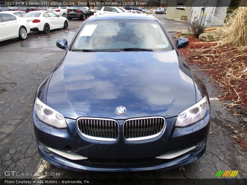 Deep Sea Blue Metallic / Saddle Brown 2012 BMW 3 Series 335i xDrive Coupe