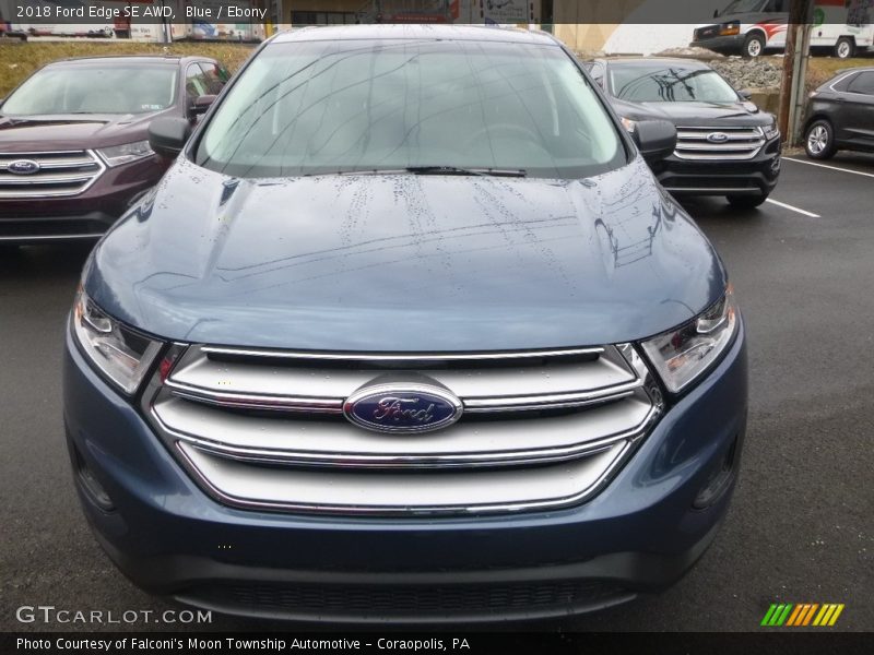 Blue / Ebony 2018 Ford Edge SE AWD