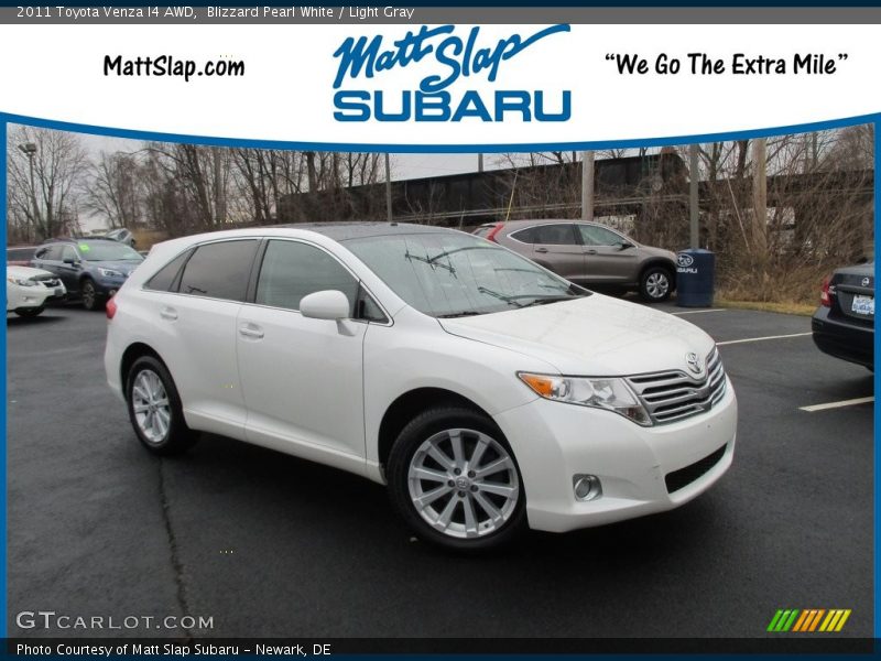 Blizzard Pearl White / Light Gray 2011 Toyota Venza I4 AWD