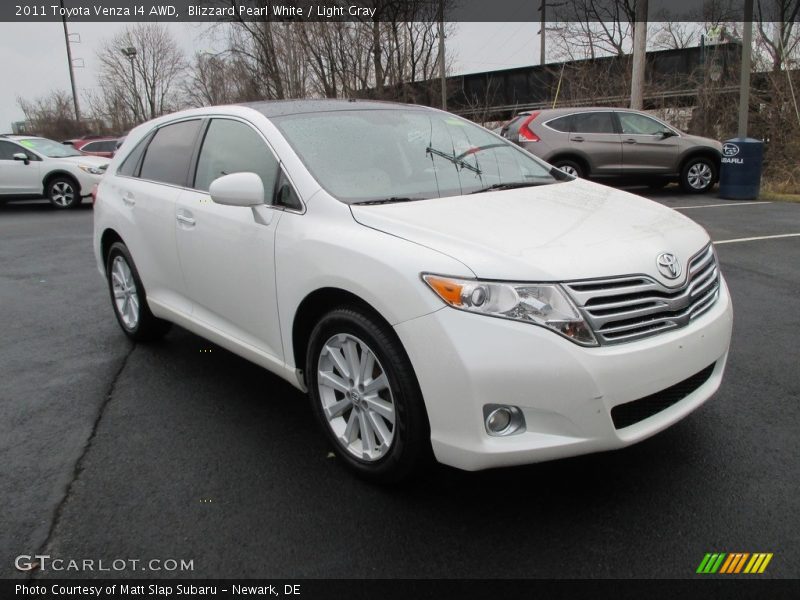 Blizzard Pearl White / Light Gray 2011 Toyota Venza I4 AWD