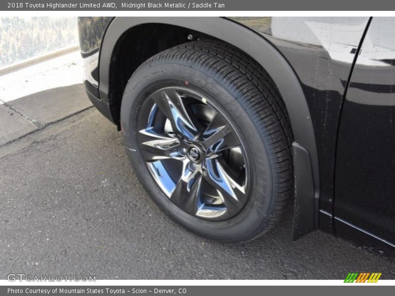 Midnight Black Metallic / Saddle Tan 2018 Toyota Highlander Limited AWD