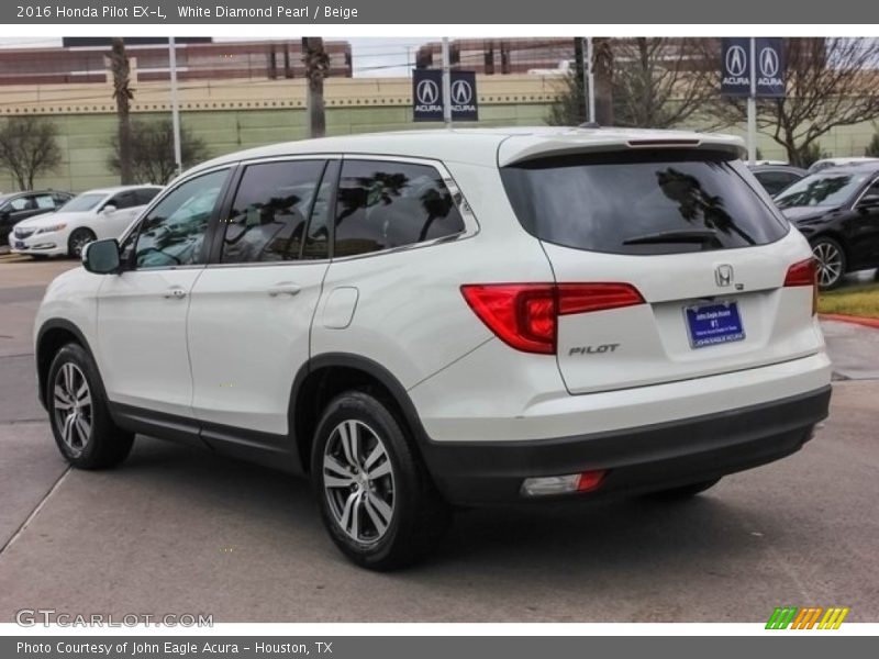 White Diamond Pearl / Beige 2016 Honda Pilot EX-L