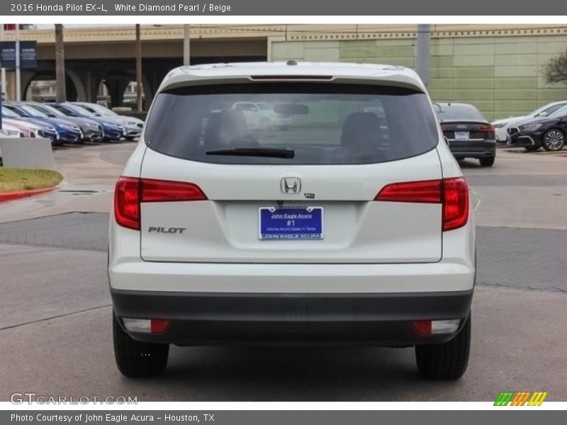 White Diamond Pearl / Beige 2016 Honda Pilot EX-L