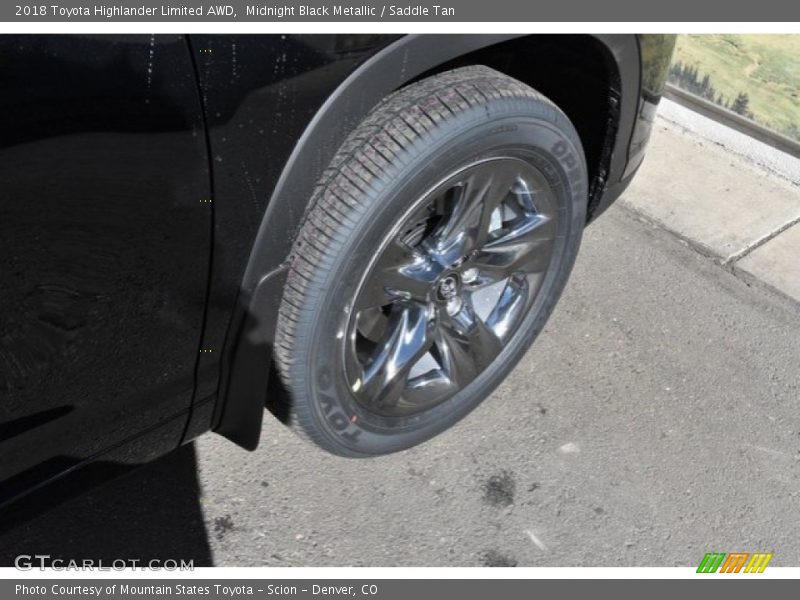 Midnight Black Metallic / Saddle Tan 2018 Toyota Highlander Limited AWD