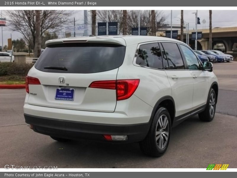 White Diamond Pearl / Beige 2016 Honda Pilot EX-L