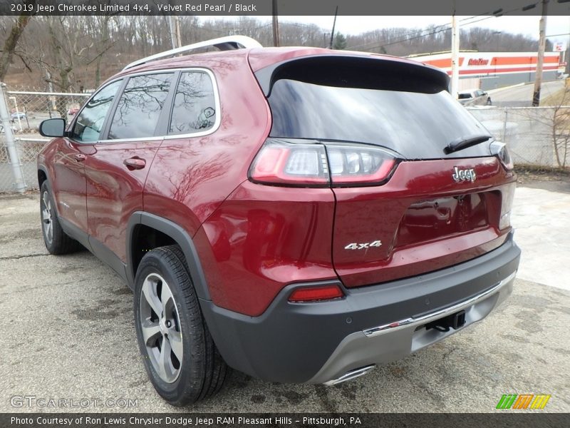 Velvet Red Pearl / Black 2019 Jeep Cherokee Limited 4x4