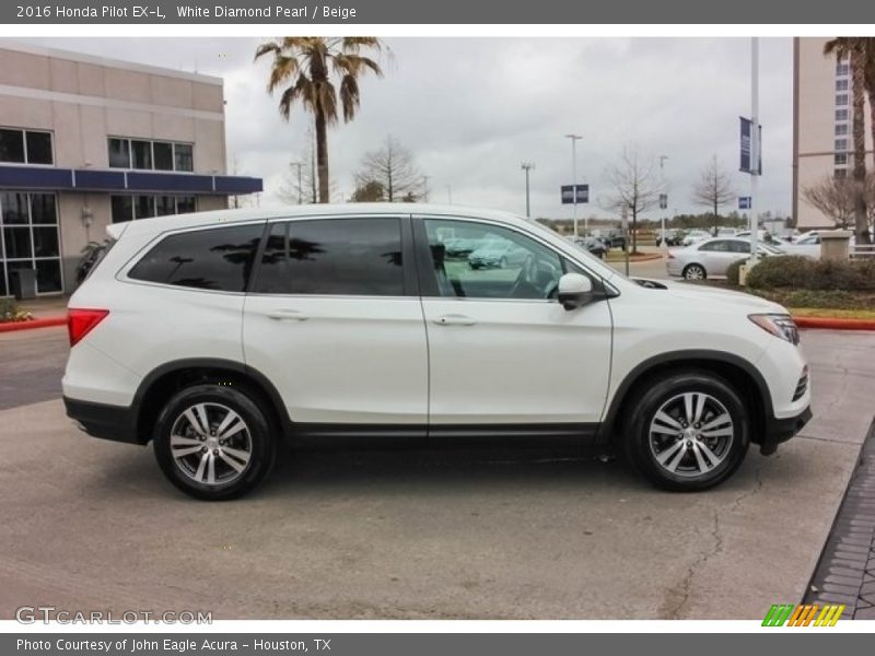 White Diamond Pearl / Beige 2016 Honda Pilot EX-L