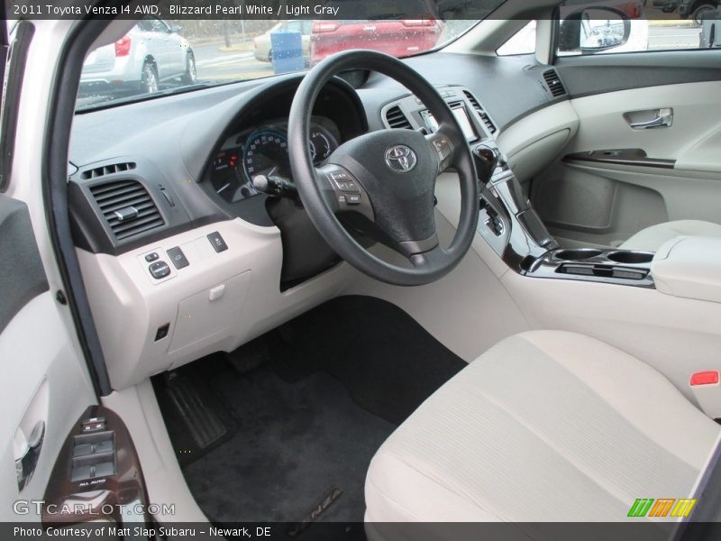Blizzard Pearl White / Light Gray 2011 Toyota Venza I4 AWD