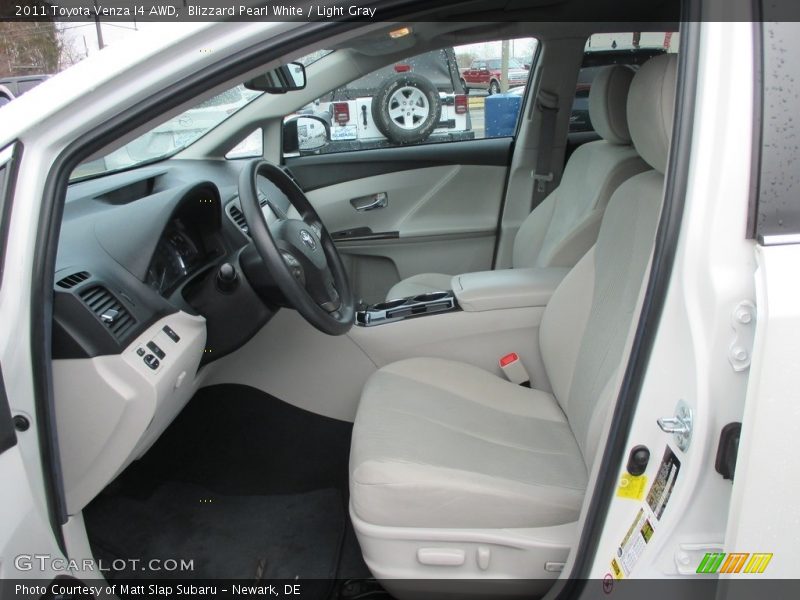 Blizzard Pearl White / Light Gray 2011 Toyota Venza I4 AWD