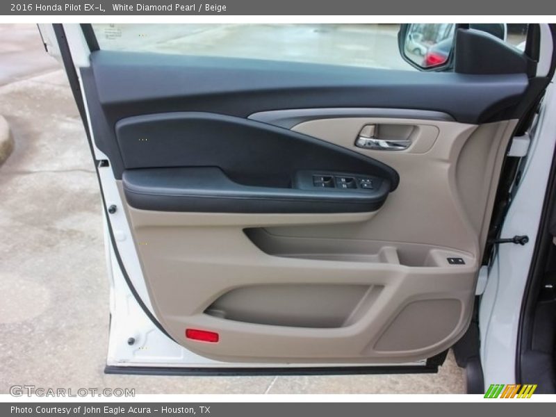 White Diamond Pearl / Beige 2016 Honda Pilot EX-L