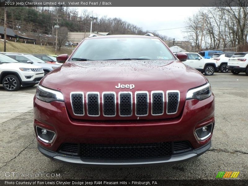 Velvet Red Pearl / Black 2019 Jeep Cherokee Limited 4x4