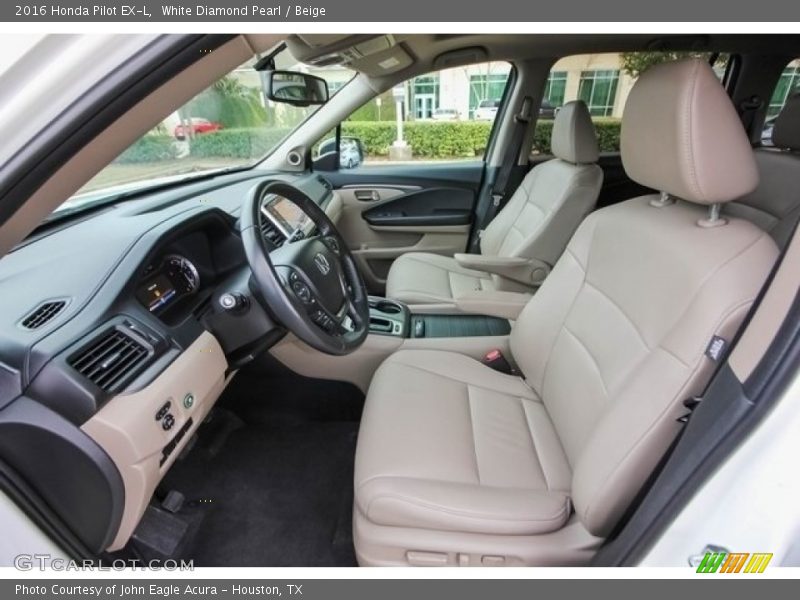 White Diamond Pearl / Beige 2016 Honda Pilot EX-L