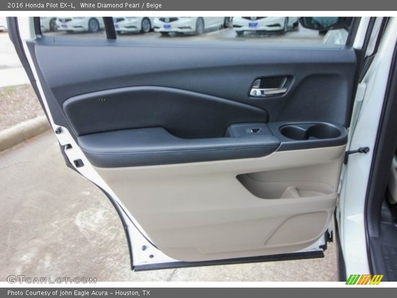 White Diamond Pearl / Beige 2016 Honda Pilot EX-L