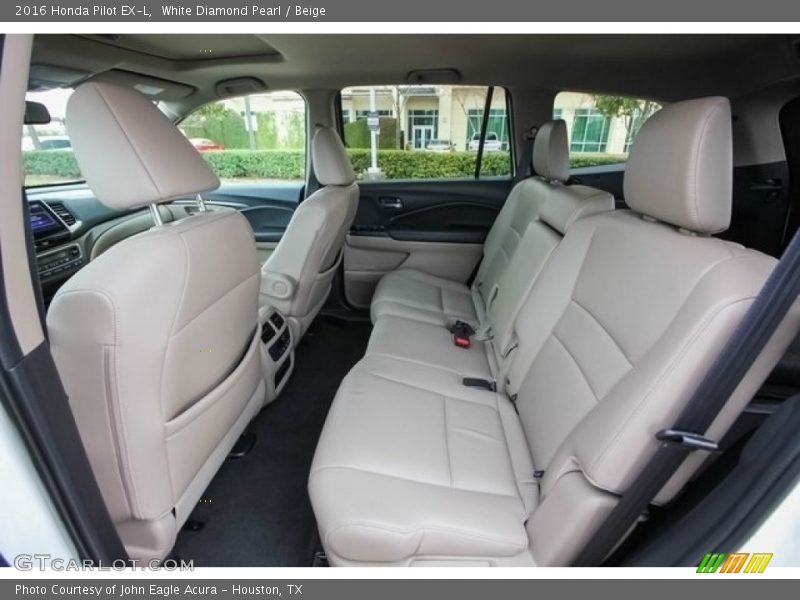 White Diamond Pearl / Beige 2016 Honda Pilot EX-L