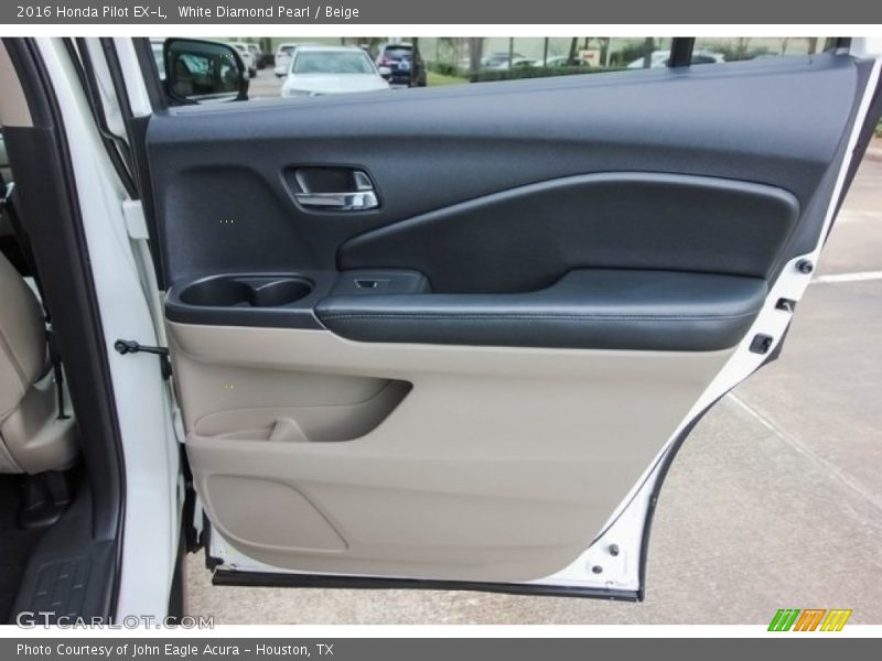 White Diamond Pearl / Beige 2016 Honda Pilot EX-L