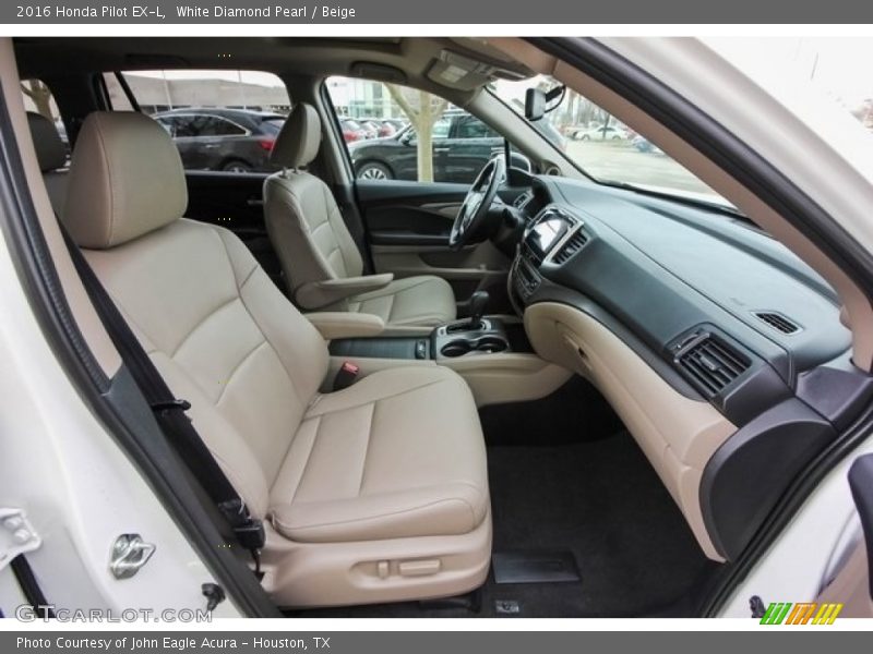 White Diamond Pearl / Beige 2016 Honda Pilot EX-L