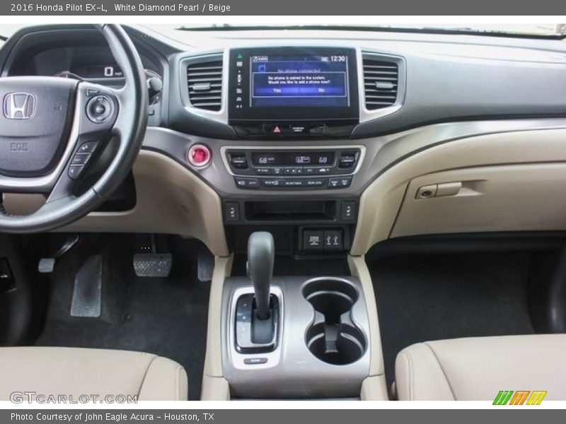White Diamond Pearl / Beige 2016 Honda Pilot EX-L