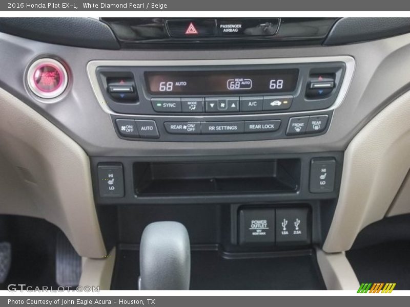 White Diamond Pearl / Beige 2016 Honda Pilot EX-L