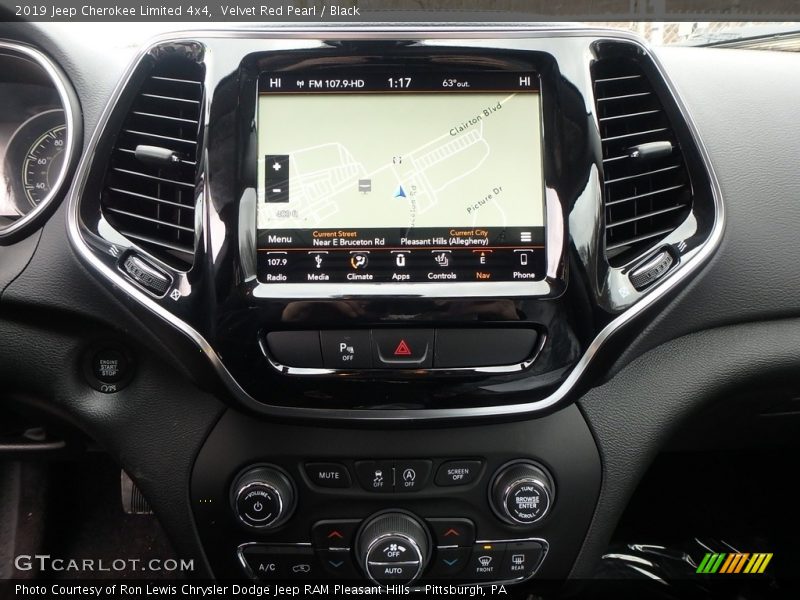 Velvet Red Pearl / Black 2019 Jeep Cherokee Limited 4x4