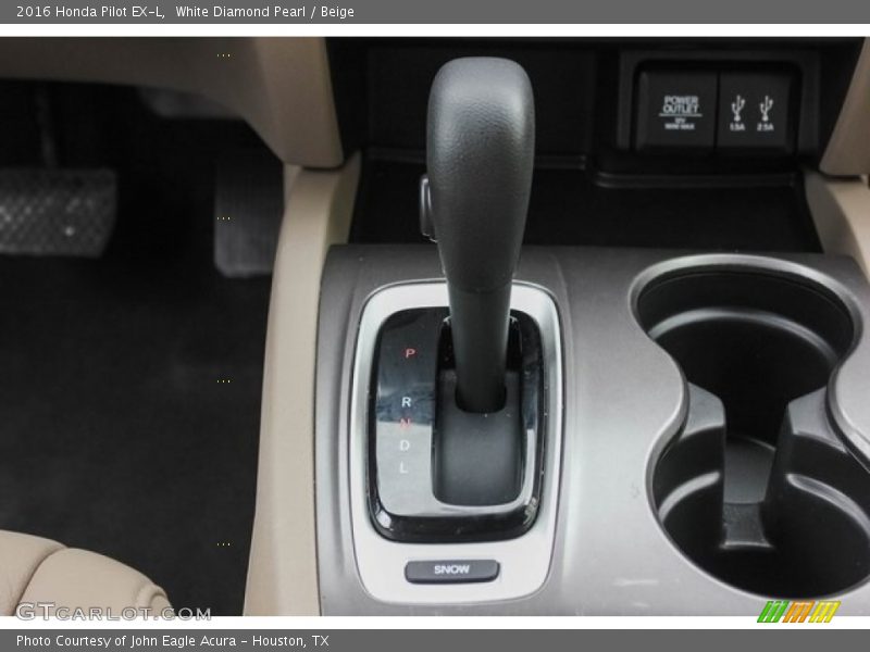 White Diamond Pearl / Beige 2016 Honda Pilot EX-L