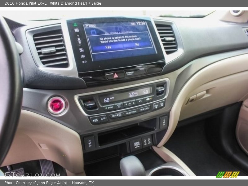 White Diamond Pearl / Beige 2016 Honda Pilot EX-L
