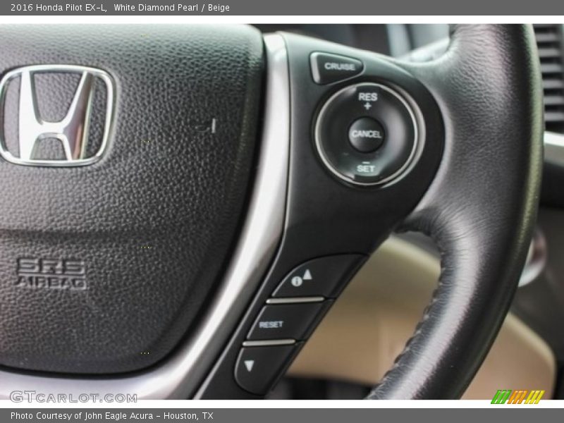 White Diamond Pearl / Beige 2016 Honda Pilot EX-L