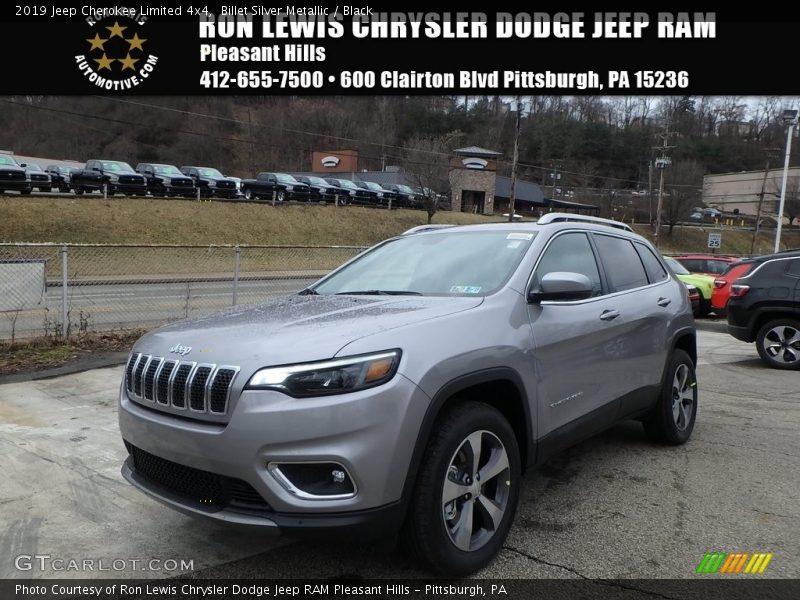 Billet Silver Metallic / Black 2019 Jeep Cherokee Limited 4x4