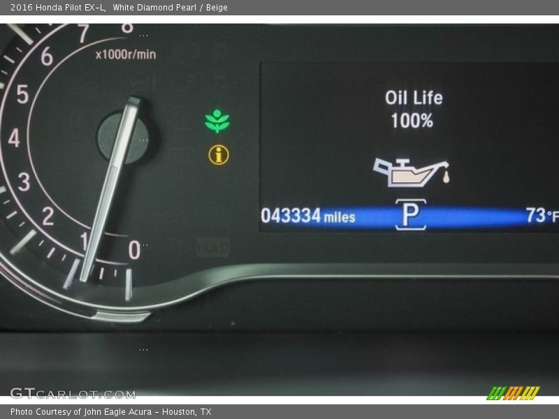 White Diamond Pearl / Beige 2016 Honda Pilot EX-L