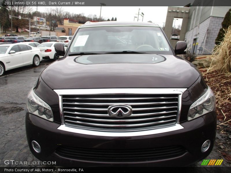 Dark Currant / Wheat 2011 Infiniti QX 56 4WD