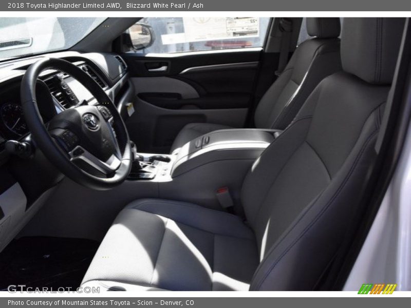 Blizzard White Pearl / Ash 2018 Toyota Highlander Limited AWD