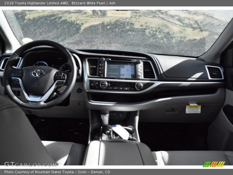 Blizzard White Pearl / Ash 2018 Toyota Highlander Limited AWD